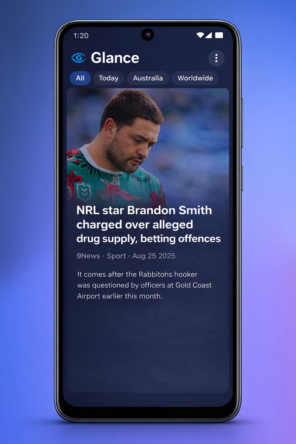 Glance app – news feed